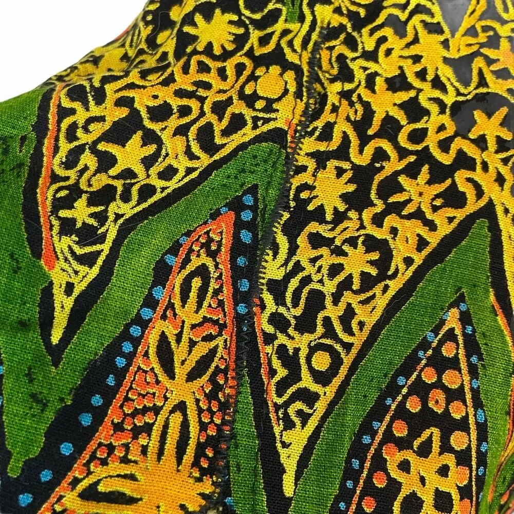 Horse Skirt 80s 90s Vintage Sharon Anthony Women's Navy Orange Green Tribal 18